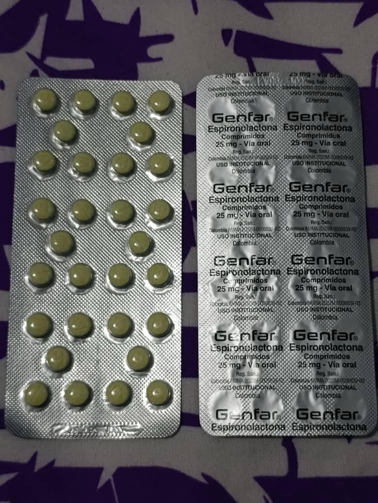 Espirolactona 25 MG Blíster de 30 tabletas